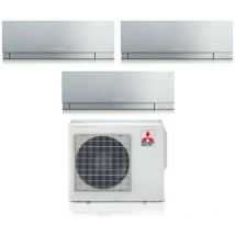 Trial Split Inverter Klimagerät Serie kirigamine zen silver msz-ef 12+12+12 mit MXZ-3F68VF R-32 Wi-Fi Integrated Silver Farbe 12000+12000