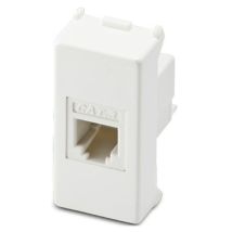 Mix prise téléphonique RJ11 1 fiche 6/4 blanche 21215 - Master