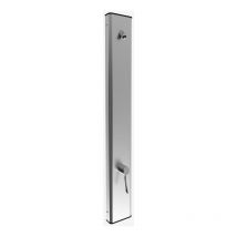 Idral - Pannello doccia temporizzato a parete in acciaio inox con miscelatore termostatico progressivo serie 900 e leva clinica