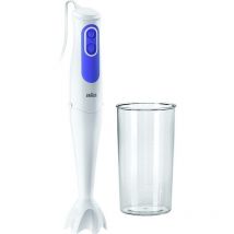 Mq 3000 Mixeur plongeant 700 w filaire, avec blender blanc, bleu S219101 - Braun