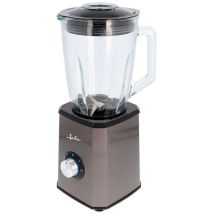 JATA Edelstahl-Mixer JEBT1500 – 1.500 W – 1,5 L Glaskanne – Rutschfeste Füße – Gezackte Klinge aus Edelstahl