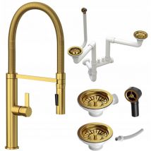 Granitan - mixeur de cuisine complet en or + siphon en or