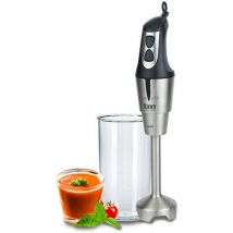 TMPBA008 - Mixeur plongeant de 400W de Puissance, 2m de Câble, Cloche et arbre de Acier inoxydable, Commande réglable de Vitesse et poignée