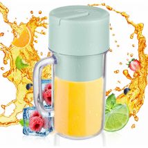 Decdeal - Mixeur portable pour shakes et smoothies, mini mixeur de 340 ml avec poignée, 6 lames, étanche, rechargeable par usb Type-C, mixeur