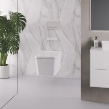 Mizubath - Inodoro japonés suspendido Instalación suspendida Modelo Rada display blanco