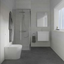 Nouveau wc lavant avec réservoir intégré Sortie Verticale Nettoyage à l'eau avec massages Séchage à l'air chaud Rada Display Blanc - Blanco - Mizubath