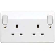 Electric Double Socket, Logic Plus K2746 White - MK