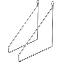 Ml-design - 2 Stück Regalhalterung 250mm, Silber, Metall, Dreieckige Regalhalterungen, Schwebe Regalwinkel, Draht Wandhalterung, Regalträger für