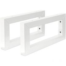 Ml-design - 2er Set Wandkonsole für Waschtisch, 300x150 mm, Weiß, Stahl, Design Waschtischhalterung, Wandhalterung Unterbau für Waschtischplatte,
