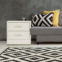Ml-design - Table de Chevet avec 2 Tiroirs, Blanc, 38 x 37 x 34 cm, en Bois, Table de Nuit d'Appoint, Commode Console, Meuble Armoire de Rangement,