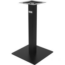 Tischgestell Single Schwarz Höhe 72cm, aus pulverbeschichtetetem Stahl, Metall Tischsäule mit 43x43 cm Bodenplatte, Esstisch Einzel