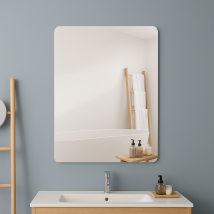 Acezanble - 60 X 80 Cm Led Spiegel+beschlagfrei+uhr+3 Lichtfarben Dimmbar+farbtemperatur Und Helligkeit Memory Funktion