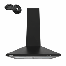 Classe A++ Cappa Aspirante 60 Cm 370m3/h Riciclaggio O Evacuazione Nero -201bk60 - Ciarra