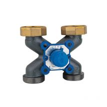 MUT - Mélangeur 4 voies fonte grise vmx-x 90, fil. 1 1/2''2 x brides kvs 8