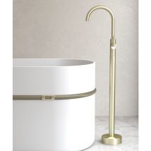 Kroos - Robinet mitigeur bain monocolonne Doré brossé - Corbeau