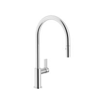 Nobili - Mitigeur évier avec douchette extractible Flag series FL96137CR Chromé - Laiton