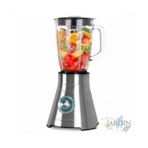 Mixeur à Smoothie Power Orbegozo BV15200 1500W. Pichet en verre gradué d'une capacité de 1,5 l. Corps en acier inoxydable