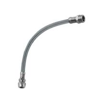 Flexible sanitaire MRG – 10 mm – Caoutchouc spécial, inox AISI 304 – Raccords laiton – Pression max 10 bar