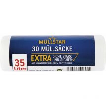 Müllstar - Müllsäcke 35 Liter 10 my 550 x 600 mm weiß