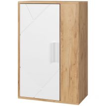 Vicco - Hängeschrank Berno, Goldkraft Eiche/Weiß, 50.1 x 78.4 cm mit 2 Fächern