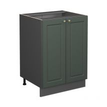Küchenunterschrank Fame-Line, Grün-Gold Landhaus, 60 cm ohne Arbeitsplatte Vicco
