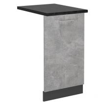 Panneau de lave-vaisselle R-Line, Béton, 45cm, pt Anthracite Vicco