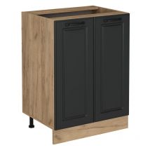 Meuble bas de cuisine R-Line, Anthracite campagne, 60cm sans pt Vicco