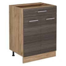 Vicco - Küchenunterschrank R-Line, Edelgrau, 60 cm mit Schublade, ohne Arbeitsplatte
