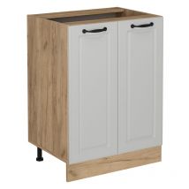 Meuble bas de cuisine R-Line, Blanc campagne, 60cm sans pt Vicco