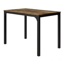 Table de salle à manger Fyrk, noir/chêne rustique, 110x70cm, Vicco