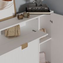 Schuhschrank Helge, Weiß, 108 x 107.5 cm Vicco