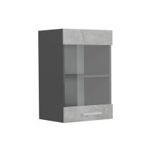 Meuble de cuisine haut vitré R-Line, Béton, 40cm Vicco