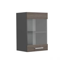 Meuble de cuisine haut vitré R-Line, Gris noble, 40cm Vicco
