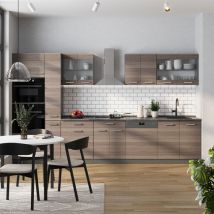 Vicco - Cuisine R-Line, Gris noble/Anthracite, 350cm sans pt