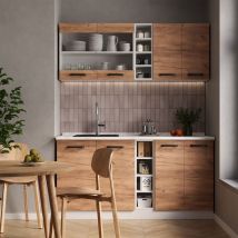 Cuisine R-Line, Chêne doré/blanc, 160cm pt Chêne Vicco