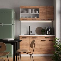 Cuisine R-Line, Chêne doré/blanc, 140cm pt Chêne Vicco