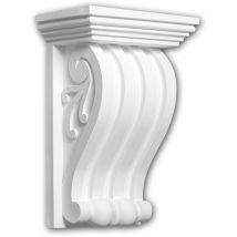 Profhome Decor - Ménsula 119017 Profhome Elemento decorativo estilo iónico blanco