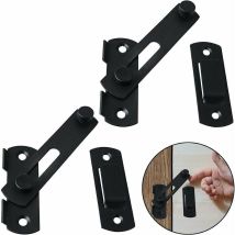 Kippriegel für Möbelbeschläge, gebürstetes Finish, Edelstahl, Tor, Fensterschloss mit Schrauben, Schiebetürschloss, Türriegel, Bolzen, 2 Stück,
