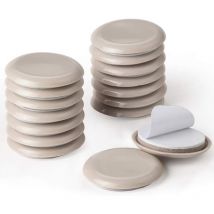 Linghhang - Möbelgleiter, 16 Stück, selbstklebend, 54 mm, rund, Möbelgleiter für Bodenschutz (Beige)