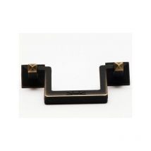 Möbelgriff Schubladengriff Griff Lochabstand 64 mm Messing schwarz vernickelt