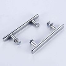 Möbelgriff - Set Mit 2 Verchromten Duschtürgriffen, Lochabstand 145 Mm (14,5 Cm).