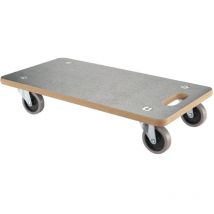 Möbelroller 290 x 580 mm, mdf Tragkraft 200 kg Gummireifen ø 75 mm