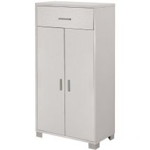 Mobile 2 ante e 1 cassetto bianco, 63x124x34 cm