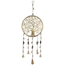 Zen Et Ethnique - Signes Grimalt Décoration du pendentif métallique Pendre d'arbre mobile Gold Metal 3x25x75cm 11595