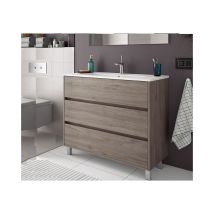 Salgar - Mobile A Terra Arenys Cm. 100 Con Lavabo Rovere Eternity Di
