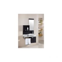 Bagno Italia - Mobile Arredo Bagno 80cm moderno mdf sospeso wengè grigio con lavabo d'appoggio Mobili arredi 1