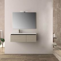 Baden Haus - Mobile bagno 100 cm rovere sbiancato Mod. Mono Slide