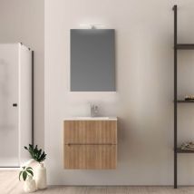 Baden Haus - Mobile bagno 60 cm cannettato Rovere Tabacco Riga