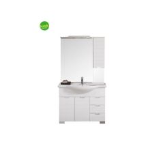 Composizione Bagno Da Terra Savinidue Rigo Con Pensile 105 X 50 X 210 H Cm Bianco Lucido