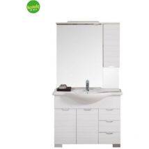 Composizione Bagno Da Terra Savinidue Rigo Con Pensile 105 X 50 X 210 H Cm Bianco Lucido